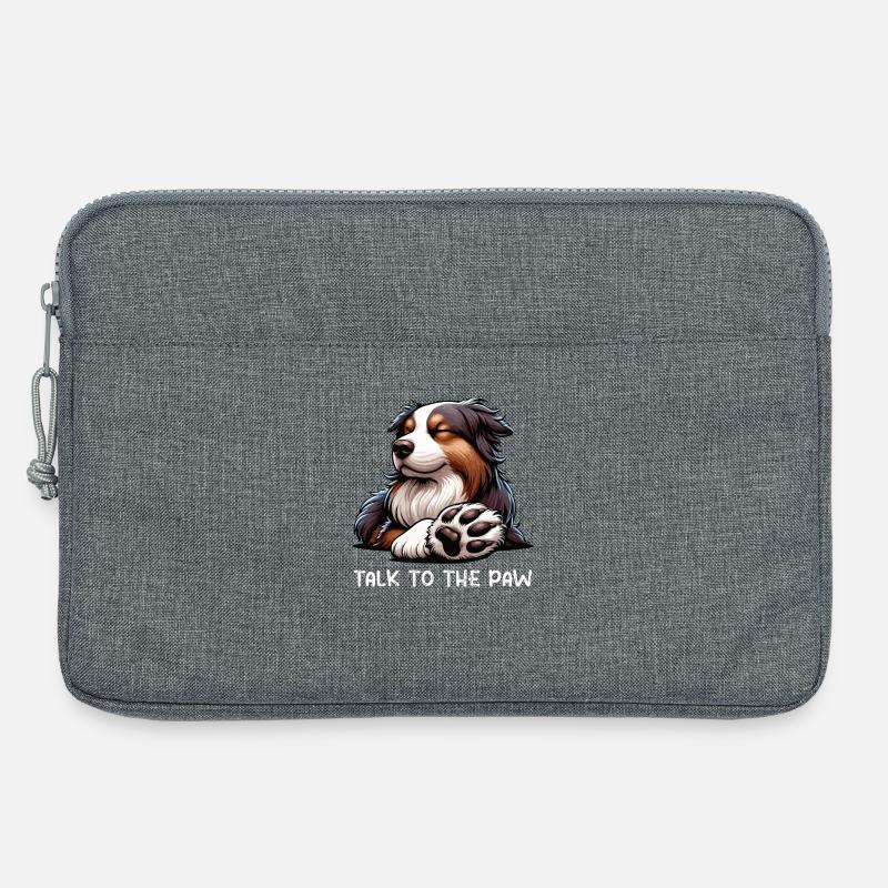 Talk To The Paw Australian Shepherd Aussie Aussies - Laptoptasche 13" - Grau meliert