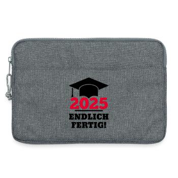 Le chapeau de doctorat 2025 est enfin terminé : cadeau aux étudiants - Sacoche pour ordinateur portable 13 pouces - gris chiné - Devant