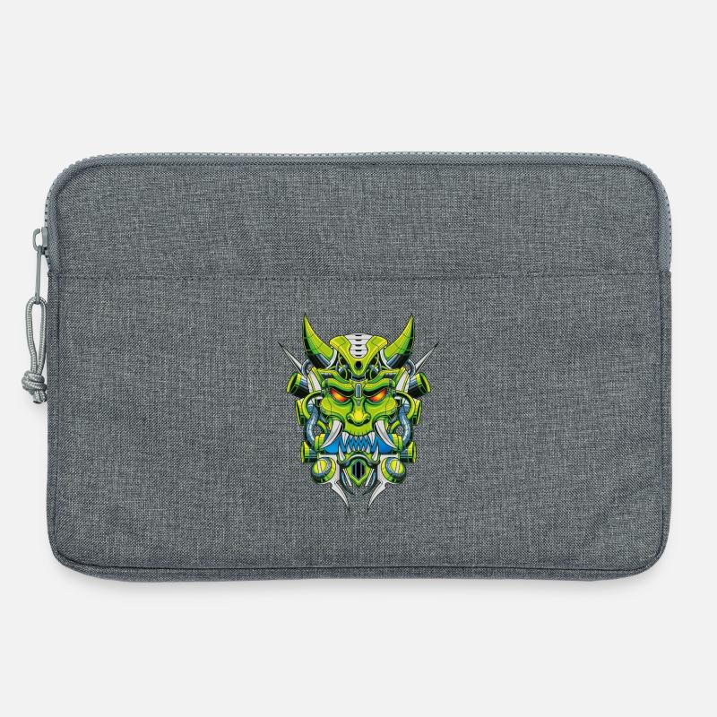 Japanischer Oni-Dämon - Laptoptasche 13" - Grau meliert
