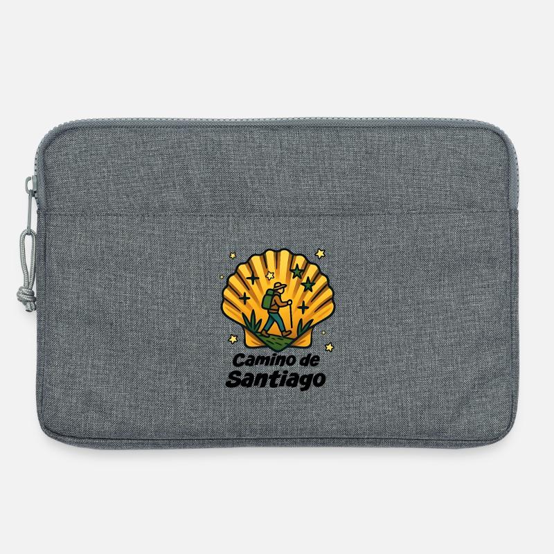 Wanderer Jakobsweg - Laptoptasche 13" - Grau meliert