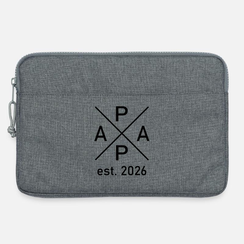Papa est. 2026 - Laptoptasche 13" - Grau meliert