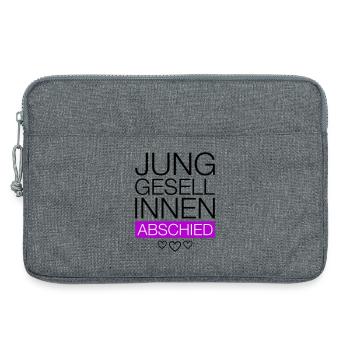 Hen Farewell Heart - Laptop bag 13" - heather grey - Front