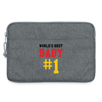 Meilleur bébé - Naissance - Enfant - Sacoche pour ordinateur portable 13 pouces - gris chiné - Devant