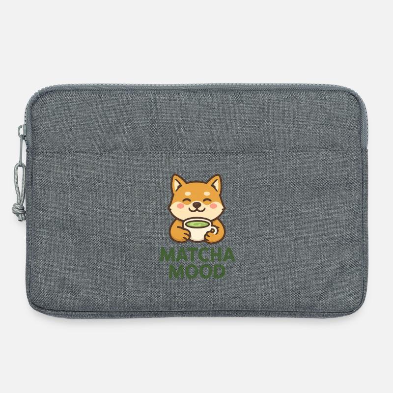 Shiba Matcha Mood - Laptoptasche 13" - Grau meliert