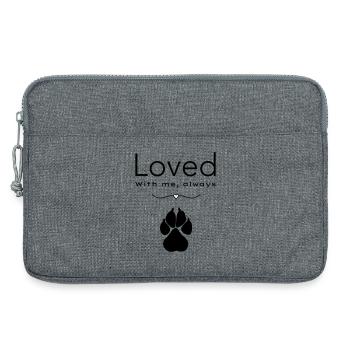 Der Hund liebte ihn - Laptoptasche 13" - Grau meliert - Vorne