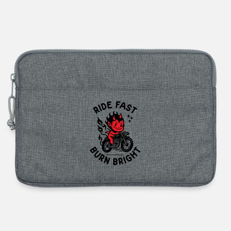 Ride Fast Burn Bright - Laptoptasche 13" - Grau meliert