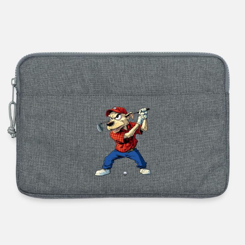 Hunde Golf - Laptoptasche 13" - Grau meliert