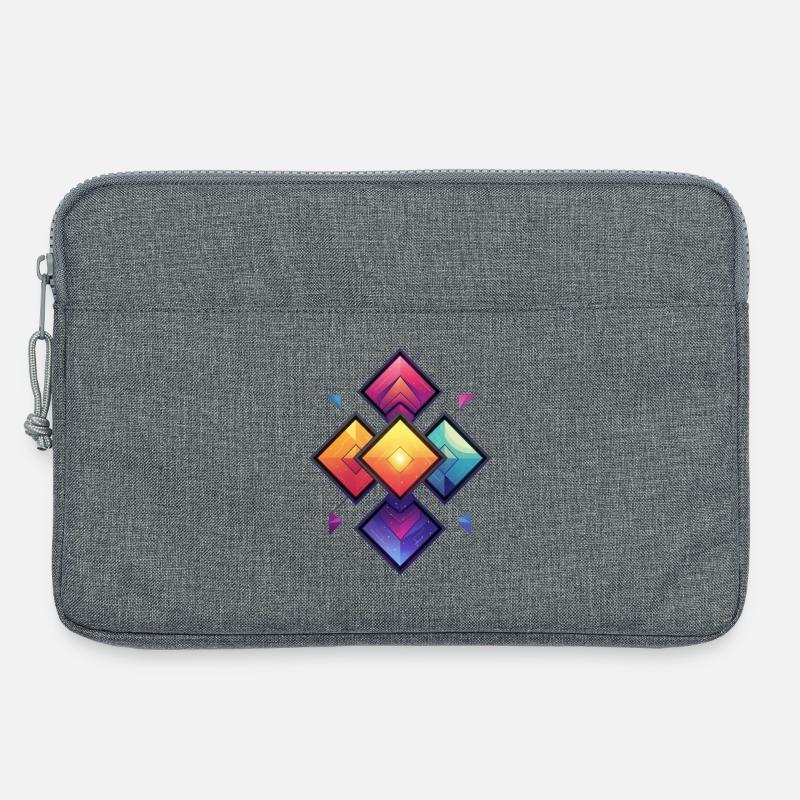 Regenbogen Diamant Kaleido - Laptoptasche 13" - Grau meliert