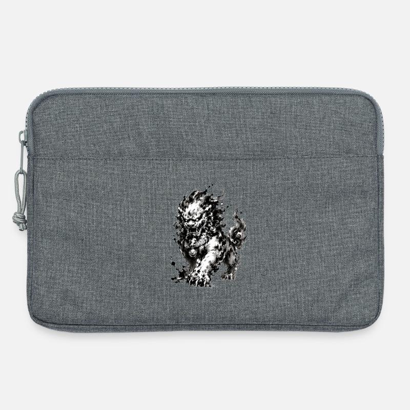Ink Foo Dog Wächter - Laptoptasche 13" - Grau meliert