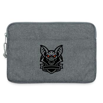 Fledermaus Maskottchen Logo - Laptoptasche 13" - Grau meliert - Vorne
