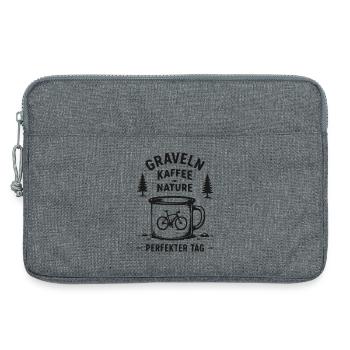 Graveln Kaffee Nature – Perfekter Tag - Laptoptasche 13" - Grau meliert - Vorne