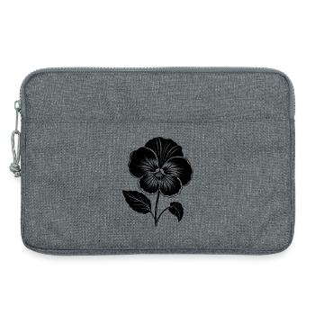 Stiefmütterchenblüte - Laptoptasche 13" - Grau meliert - Vorne