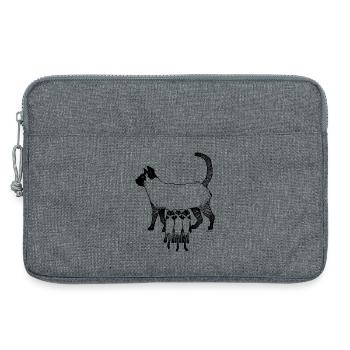 SIAMES-KATZE – MUTTER - Laptoptasche 13" - Grau meliert - Vorne