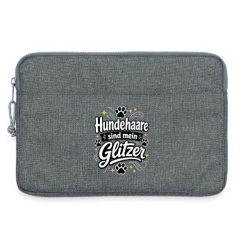 Hundehare sind mein Glitzer - Laptoptasche 13" - Grau meliert - Vorne