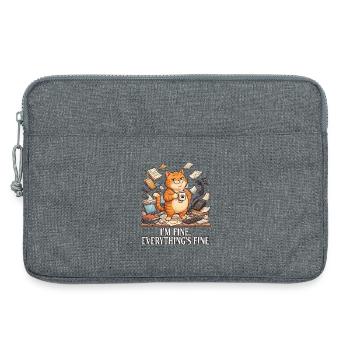 Je vais bien, tout va bien - Sacoche pour ordinateur portable 13 pouces - gris chiné - Devant