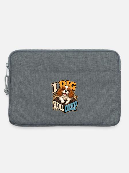 Kavallerier King Charles Spaniel - Laptoptasche 13" - Grau meliert