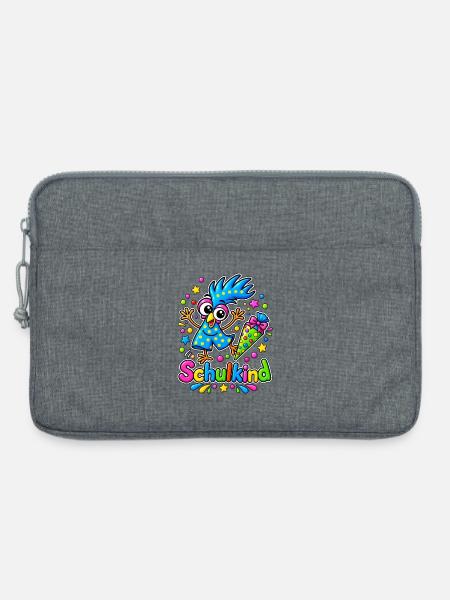 Peppino Konfetti - fröhliches Schulkind - Laptoptasche 13" - Grau meliert