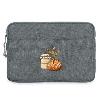 Sauerteigbrot – Gefäß, Laib und Kolben - Laptoptasche 13" - Grau meliert - Vorne