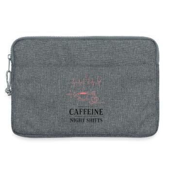 Kaffeeherz Nachtdienst Design - Laptoptasche 13" - Grau meliert - Vorne
