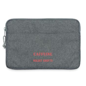 Kaffee und Nachtschicht Motiv - Laptoptasche 13" - Grau meliert - Vorne