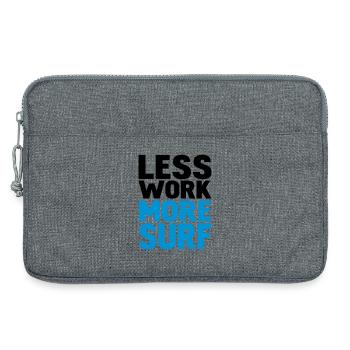 moins de travail plus de ressac - Sacoche pour ordinateur portable 13 pouces - gris chiné - Devant