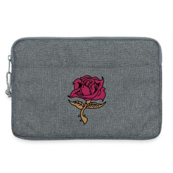 Rose (Blume) - Laptoptasche 13" - Grau meliert - Vorne