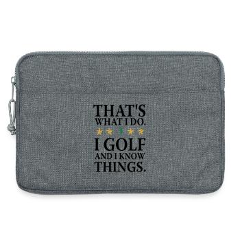 Ich spiele Golf - Laptoptasche 13" - Grau meliert - Vorne