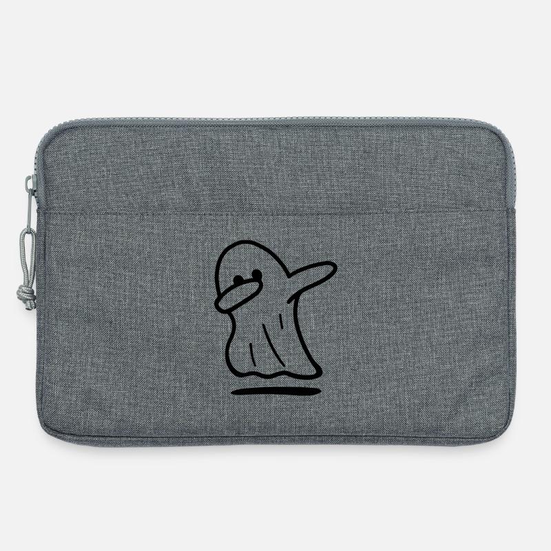 Ghost / Funny ghost / halloween / dabbing ghost - Laptop bag 13" - heather grey