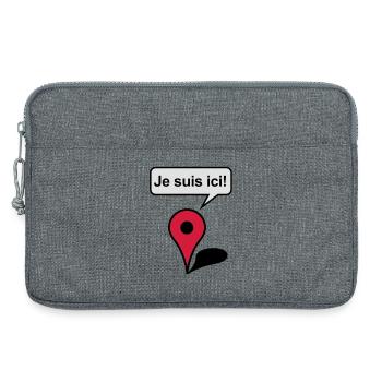 I am here! Google Maps - Laptop bag 13" - heather grey - Front