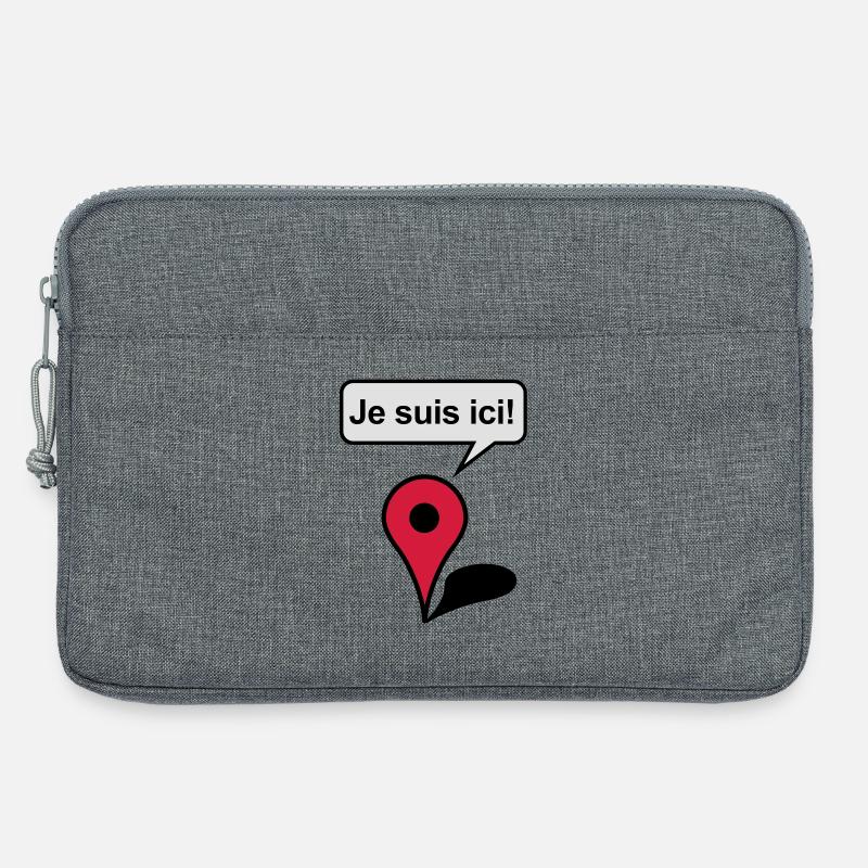 I am here! Google Maps - Laptop bag 13" - heather grey