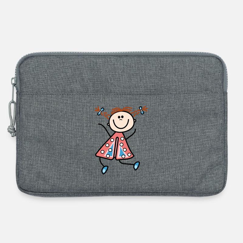 Mädchen - Laptoptasche 13" - Grau meliert
