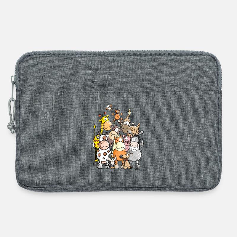 Mega Tierhaufen - Laptoptasche 13" - Grau meliert