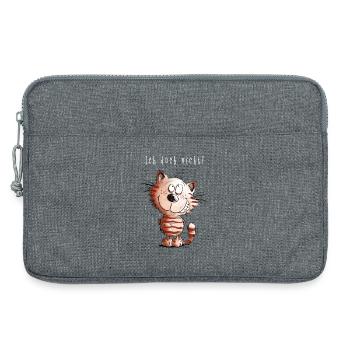 I do not cat I cat motif comic gift - Laptop bag 13" - heather grey - Front