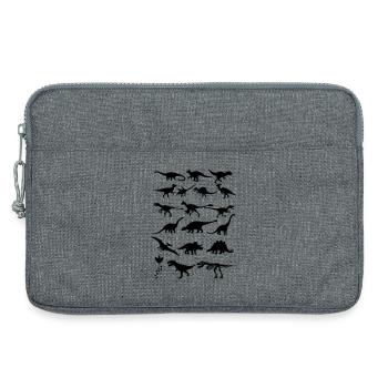 Dinosaurs - Laptop bag 13" - heather grey - Front