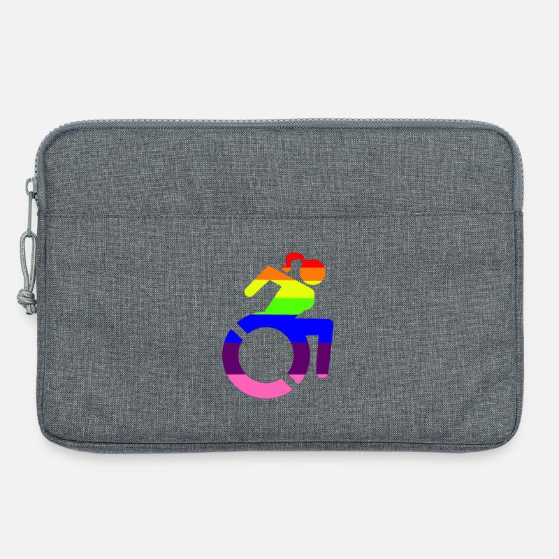 Rollstuhlmädchen LGBTQ-Symbol # - Laptoptasche 13" - Grau meliert