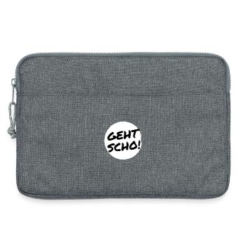 Geht scho! Typisch österreichischer Spruch - Laptoptasche 13" - Grau meliert - Vorne