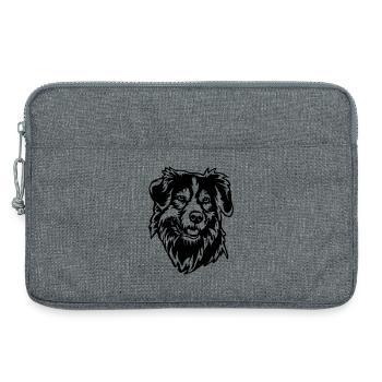 Australian Shepherd Head - Laptop bag 13" - heather grey - Front
