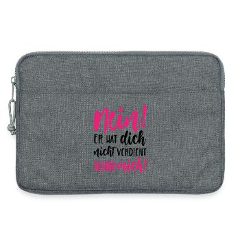 Nein Er hat dich nicht verdient Nimm mich - Laptoptasche 13" - Grau meliert - Vorne
