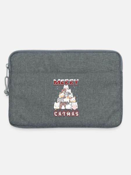 Merry Catmas - Laptoptasche 13" - Grau meliert