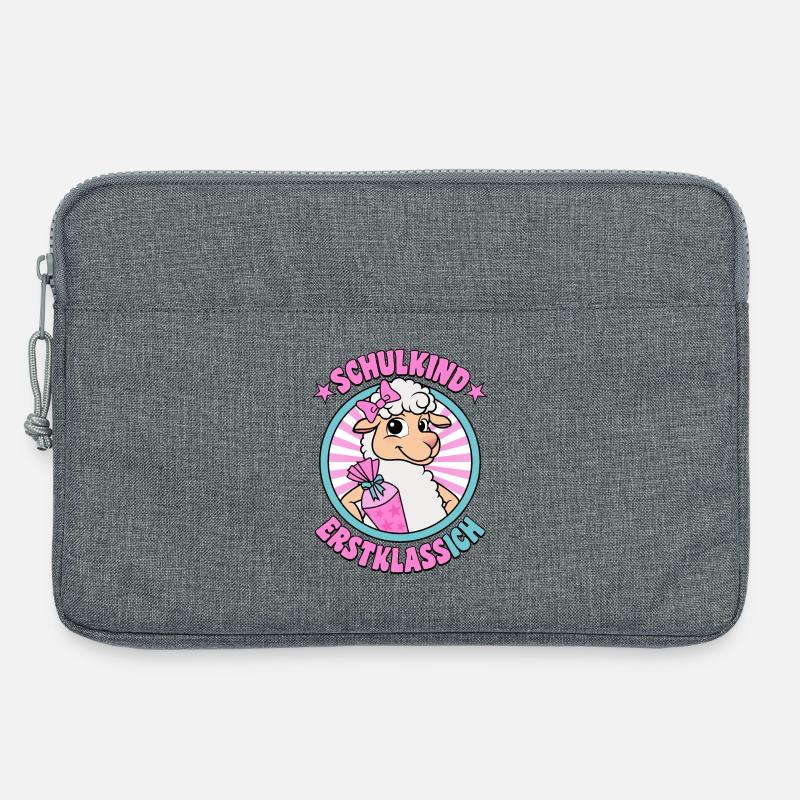 Schulkind Erstklassich Schäfchen Einschulung - Laptoptasche 13" - Grau meliert