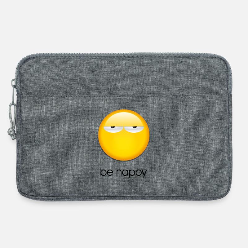 Be happy - Laptoptasche 13" - Grau meliert