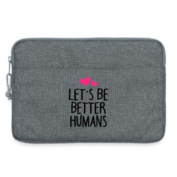 Man People Earth Saying - Laptop bag 13" - heather grey - Front