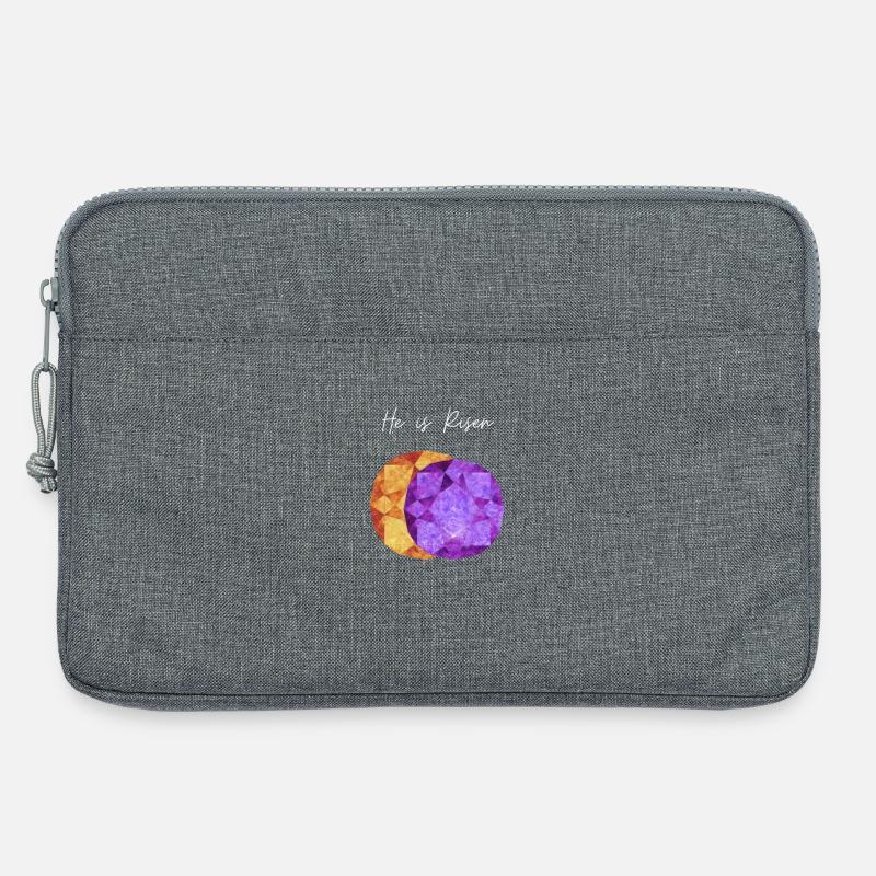 He is Risen Geometric Gem - Laptop bag 13" - heather grey