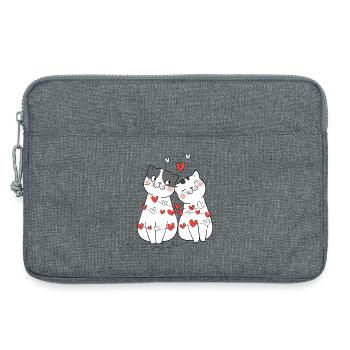 In love, I'm in love - Laptop bag 13" - heather grey - Front