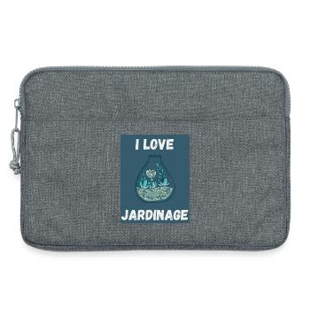 GARTEN. FEDER. GARTENARBEIT. RUHESTAND. FEDER. - Laptoptasche 13" - Grau meliert - Vorne