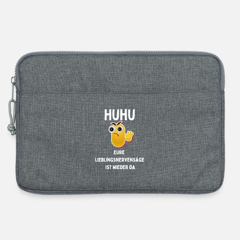 HUHU Nervensäge Lieblingsspruch - Laptoptasche 13" - Grau meliert