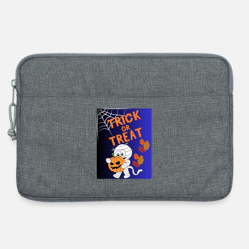 Trick oder Treat Mumie Kürbis - Laptoptasche 13" - Grau meliert