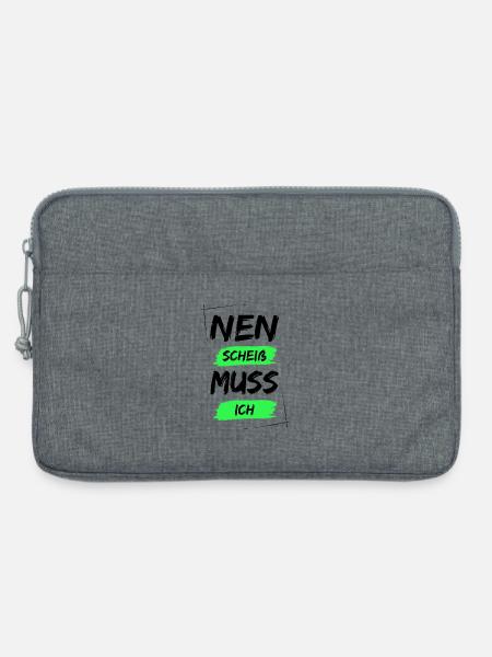 Nen scheiß muss ich - Laptoptasche 13" - Grau meliert