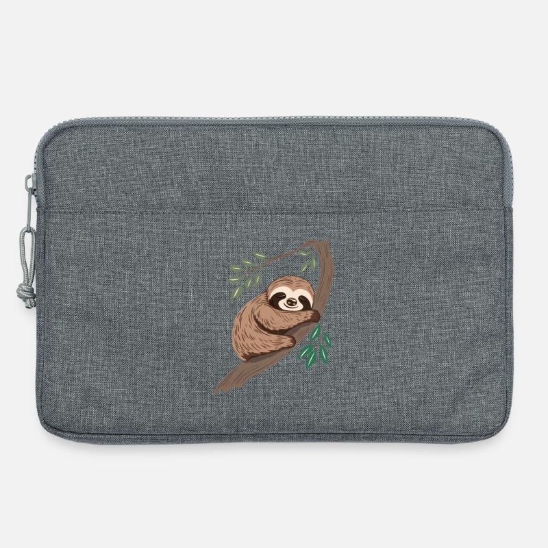 Faultier Schlafen Chillen - Laptoptasche 13" - Grau meliert