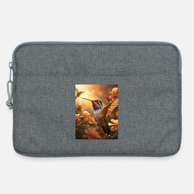 Kolibri im Flug - Laptoptasche 13" - Grau meliert